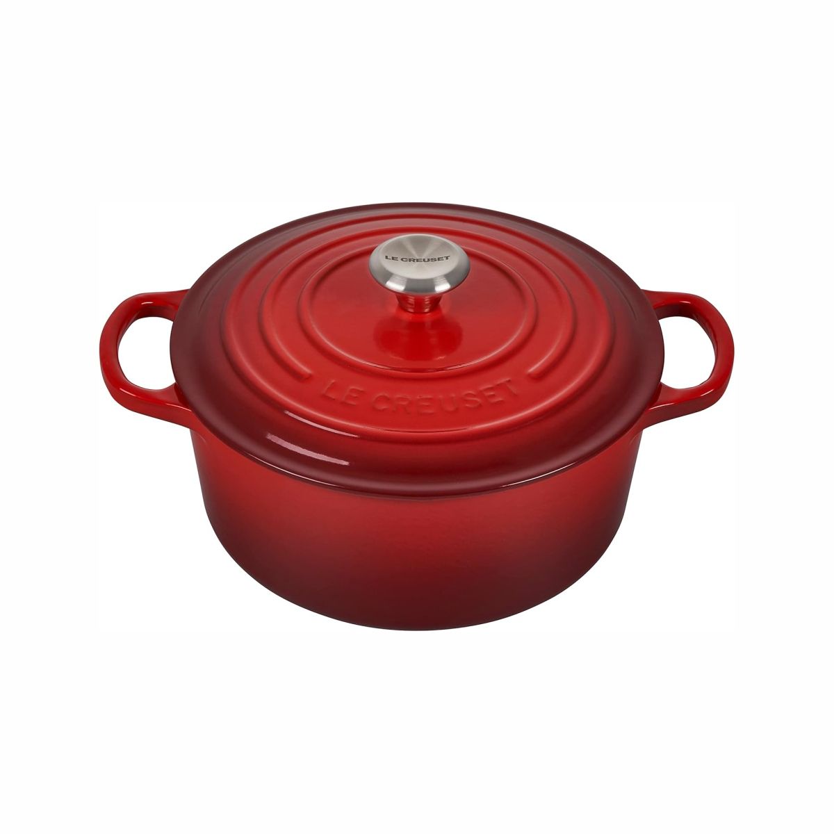 LeCreuset Кастрюля 22л вишневый