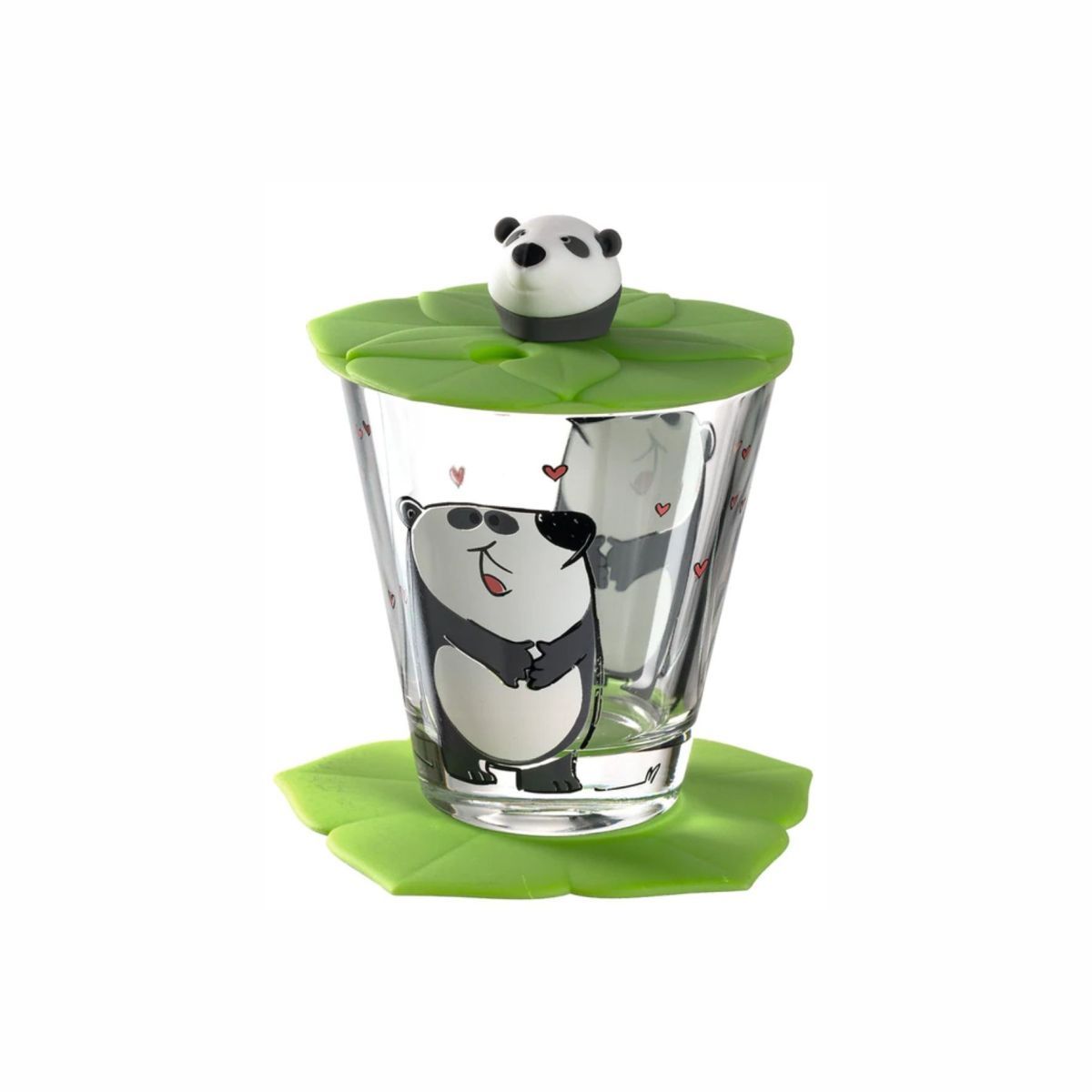 LD Bambini Стакан с крышкой + подставка panda 034799