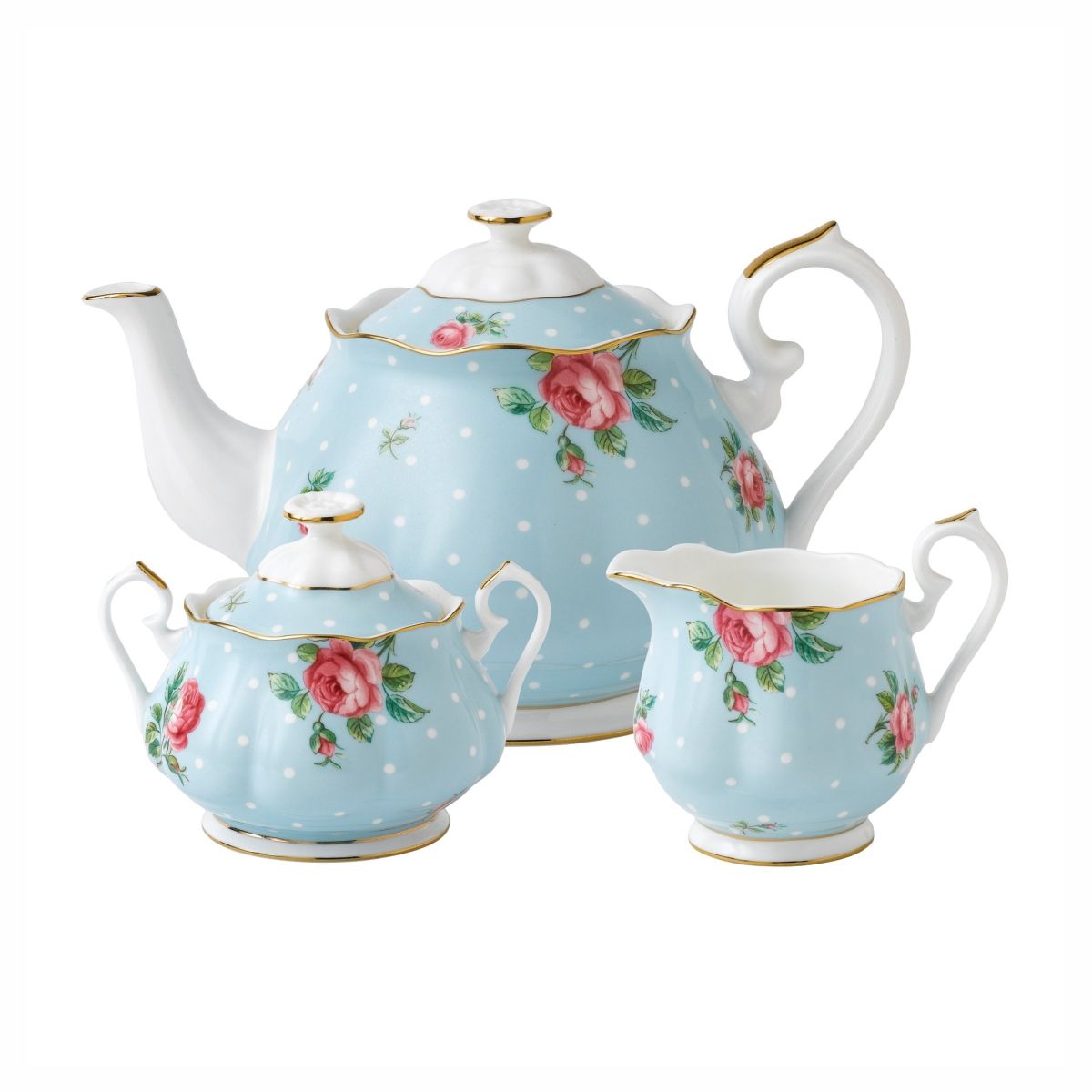 RA Polka Blue Набор Vintage 3 предмета (чайник/сахарница/молочник) POLBLU25823
