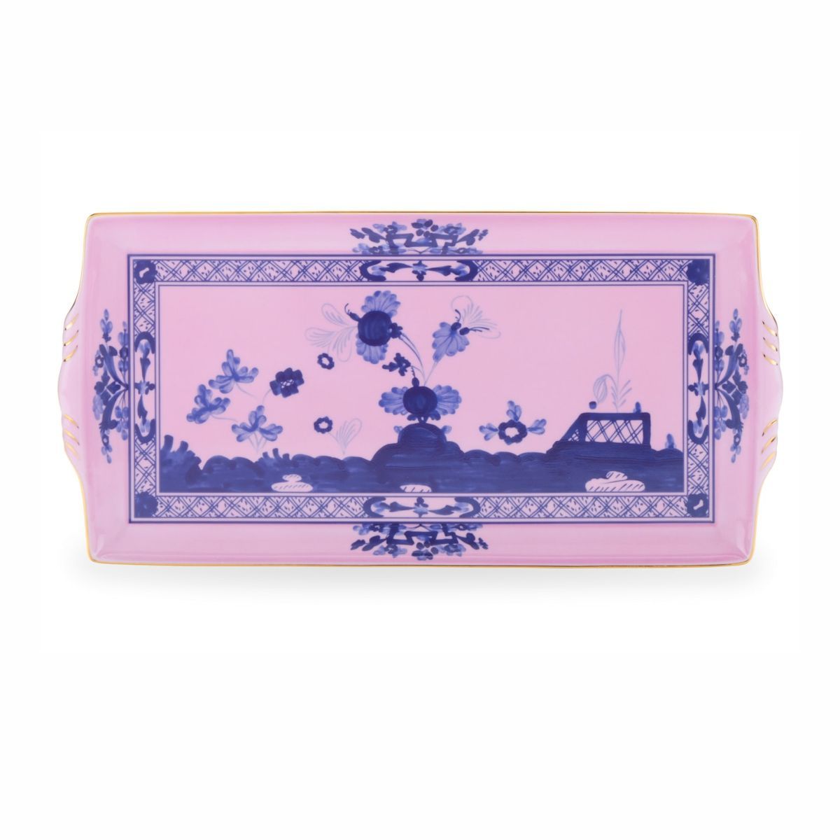 Ginori Oriente Italiano Azalea Блюдо с ручками 33,5х18см
