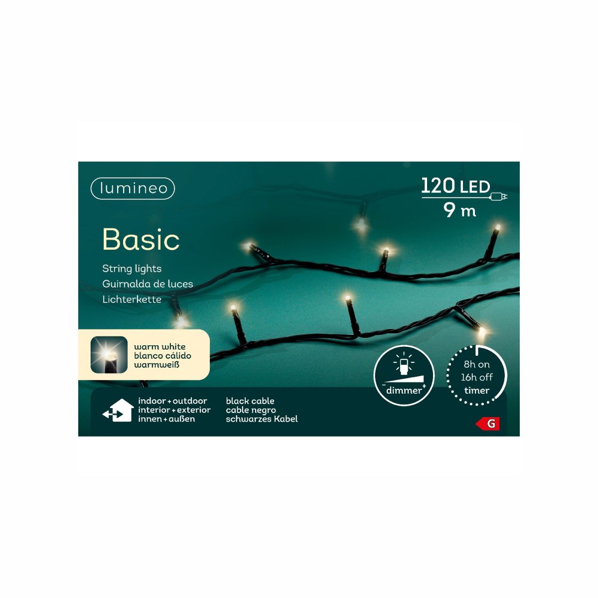 Kaemingk Гирлянда Basic 900cm-120L 494251
