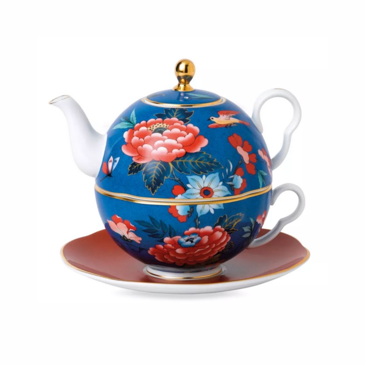 WW Paeonia Blush Набор Tea For One синий/красный