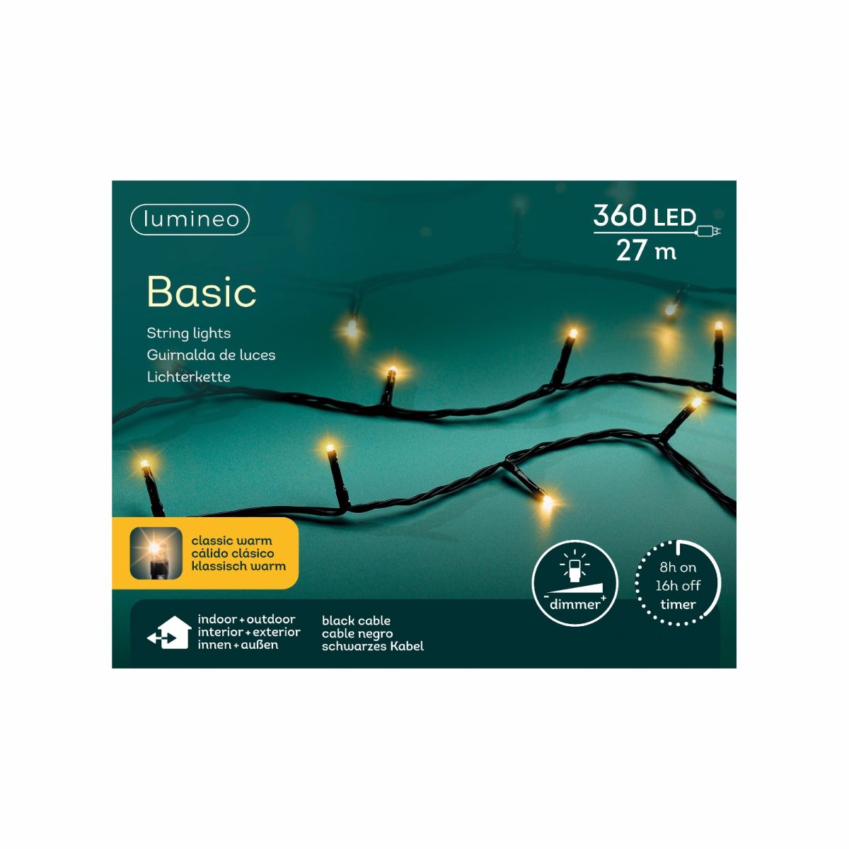 Kaemingk Гирлянда Basic 2700cm-360L 494337