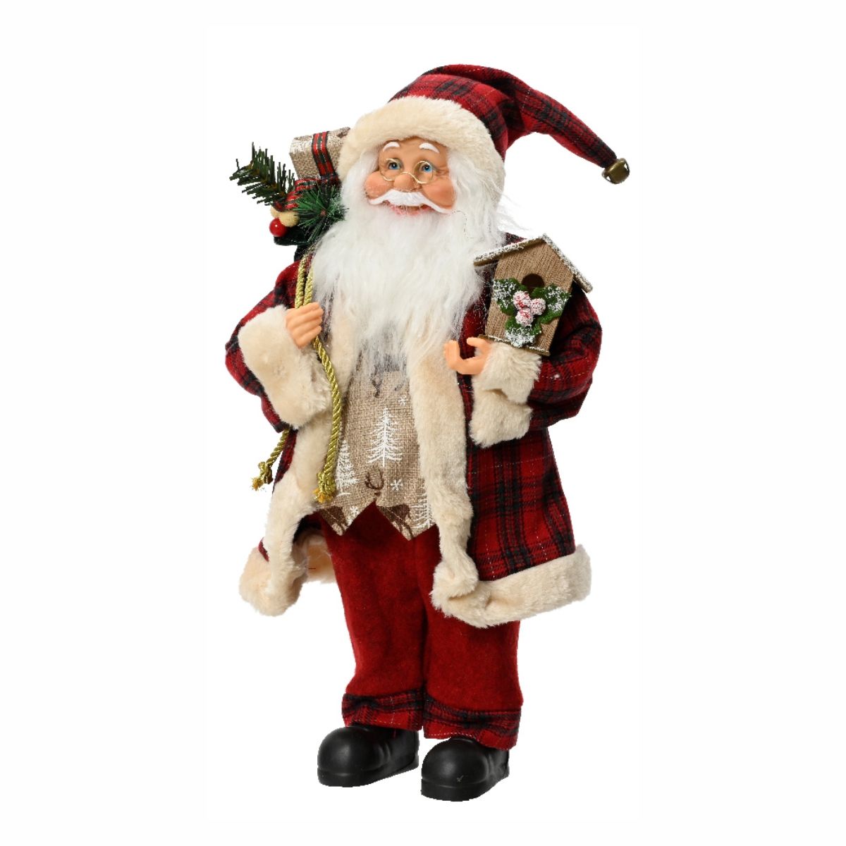 Kaemingk Фигура Санта 45см со скворечником 547591