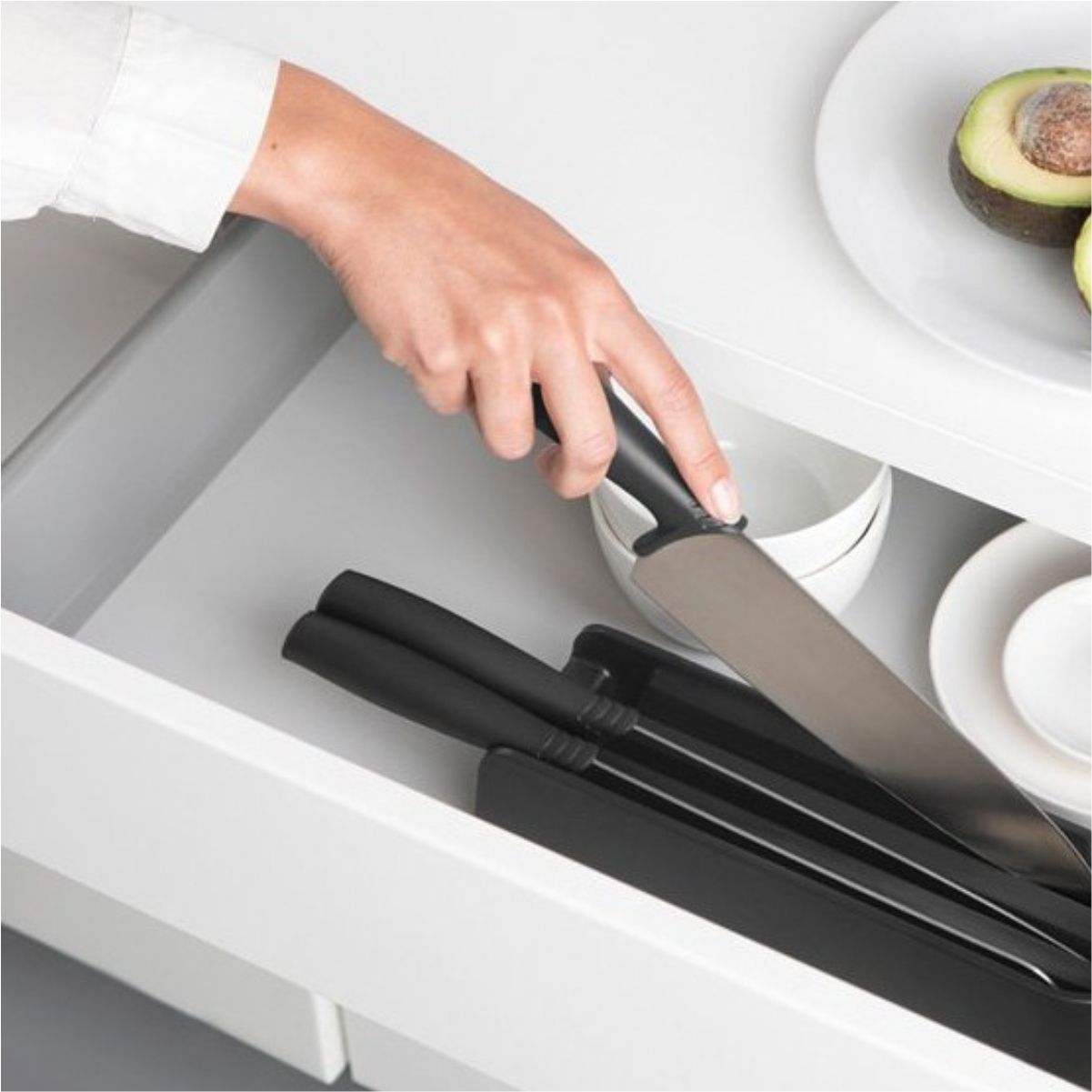 Brabantia Tasty+ Набор ножей 3 шт с блоком для ящика 123023