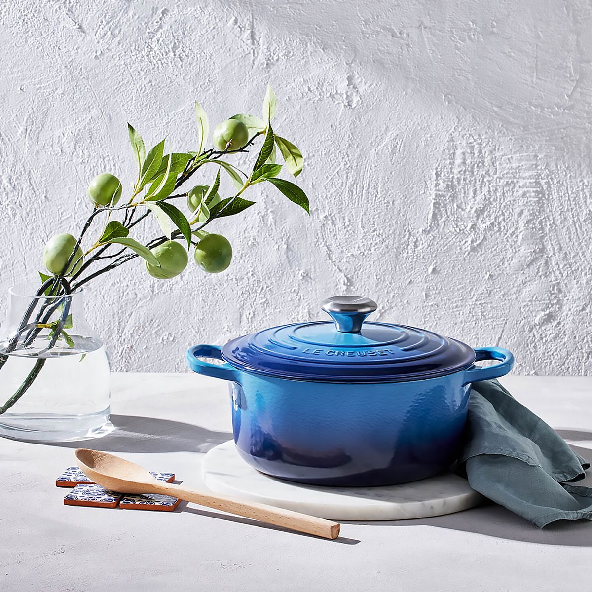 LeCreuset Кастрюля круглая 28см 6,7л AZURE