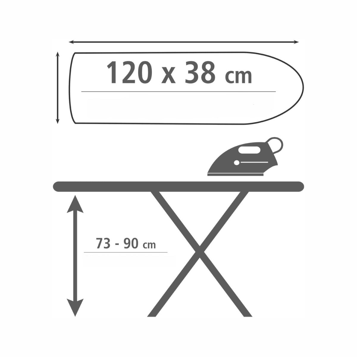 Wenko Доска гладильная Classic Black 120x38см