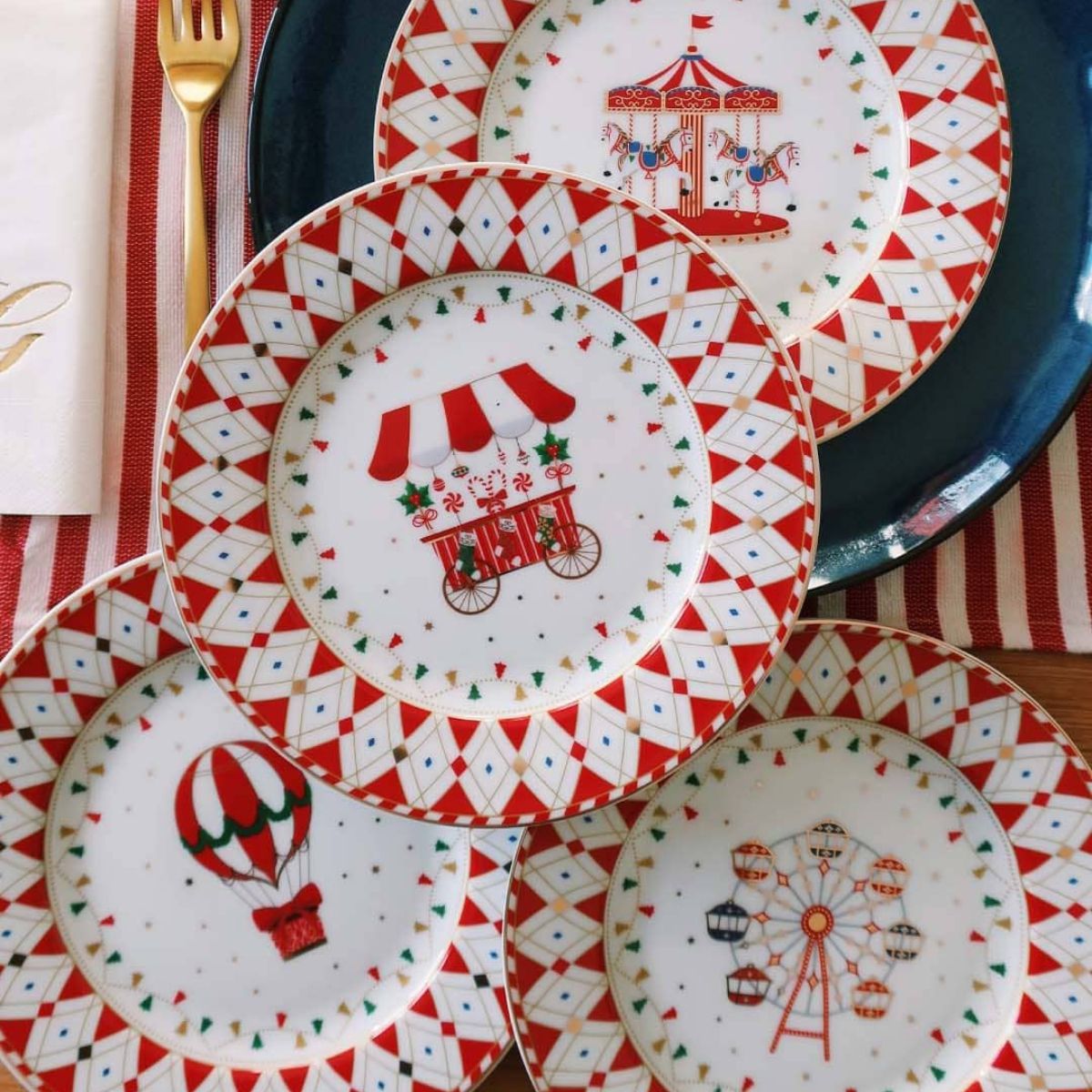 EL Christmas Wond Набор 4 тарелки 19см