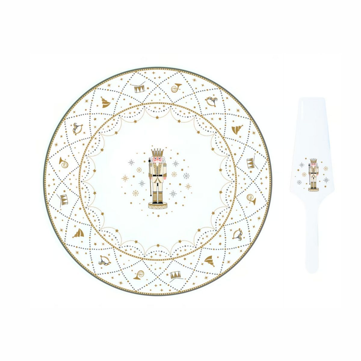 EL Royal Nutcracker Блюдо для торта 32см с лопаткой