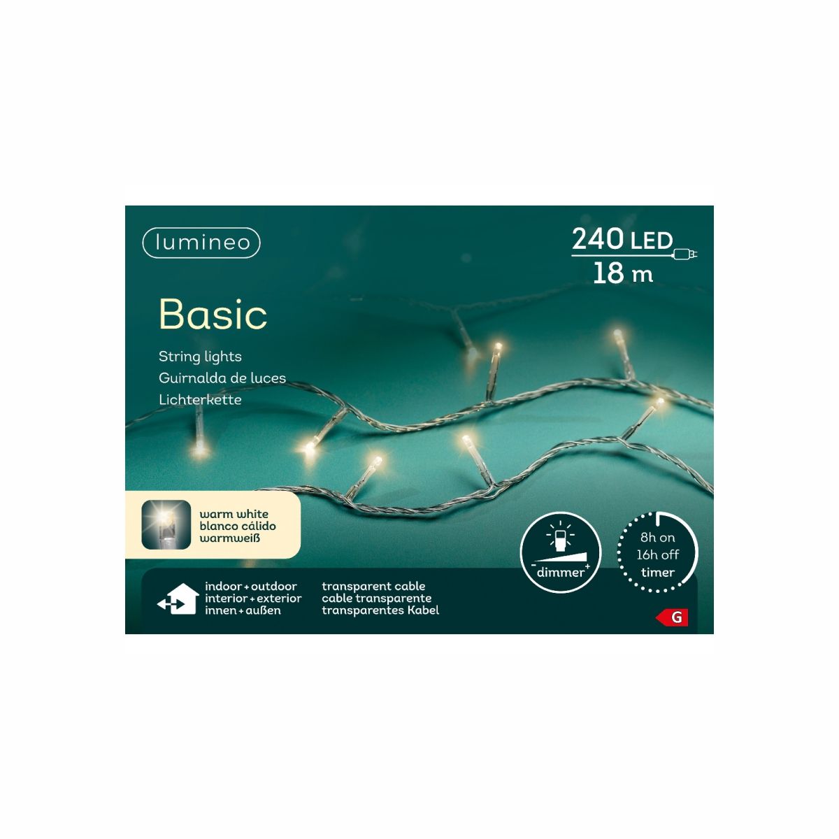 Kaemingk Гирлянда Basic 1800cm-240L 494262