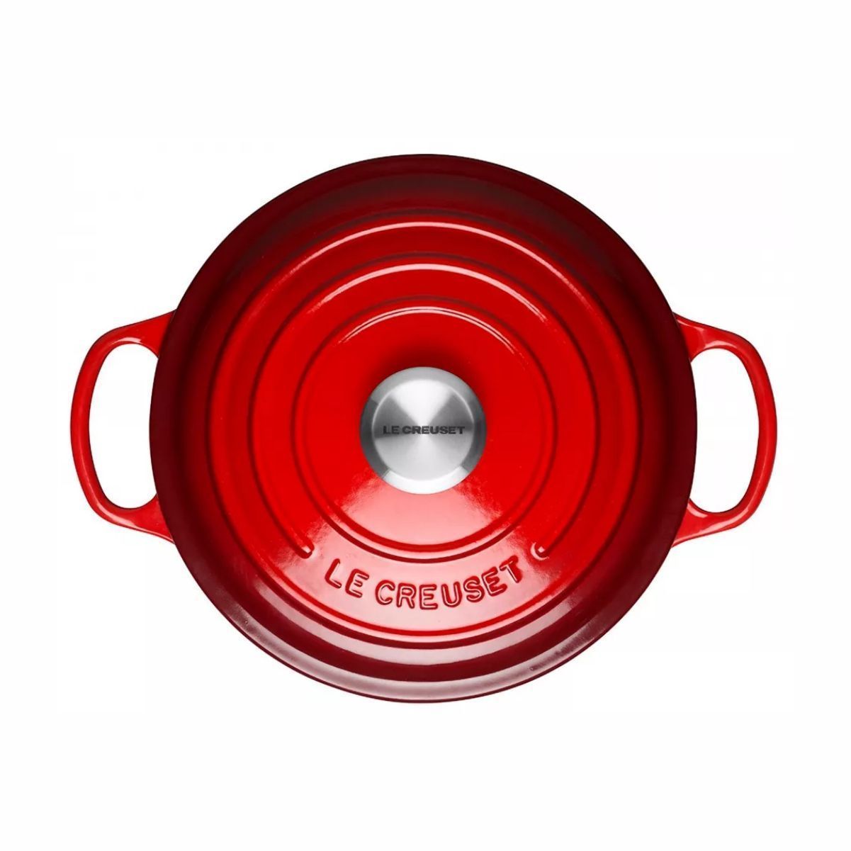 LeCreuset Кастрюля круглая 24см 4,2л  вишневая