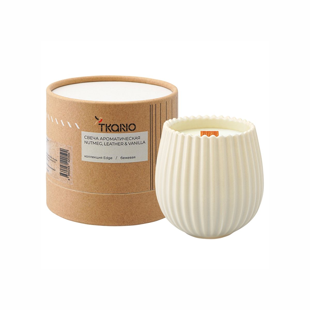 Tkano Свеча Edge Nutmeg/Leather&Vanilla