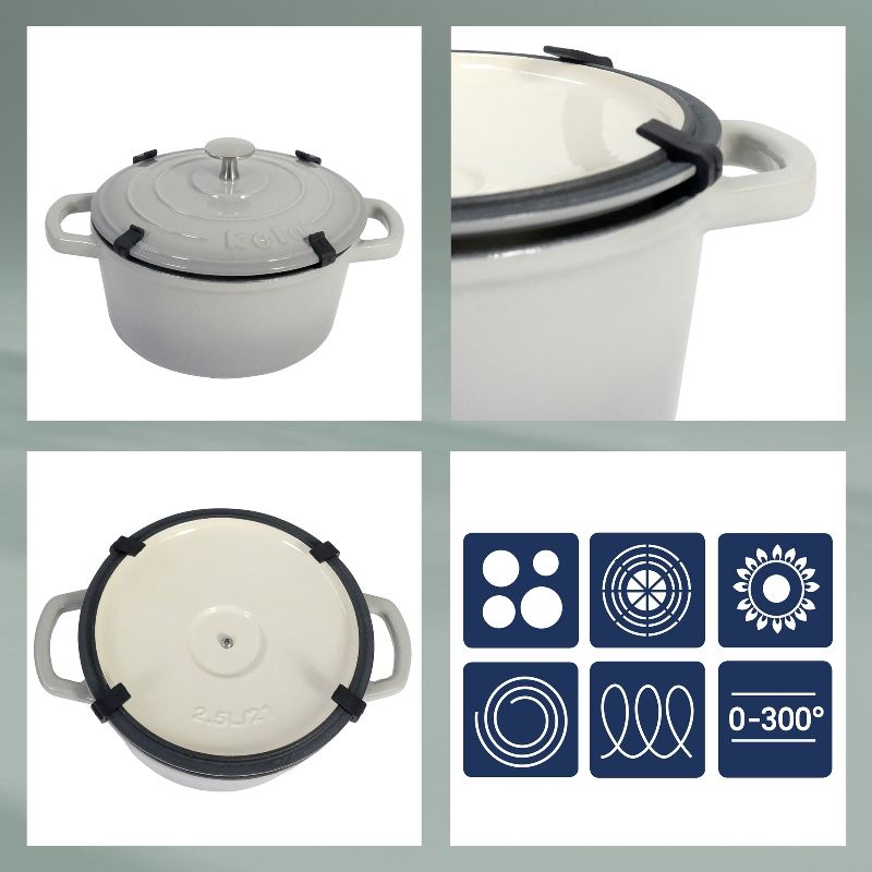 Kela Кастрюля Calido серый 6л 