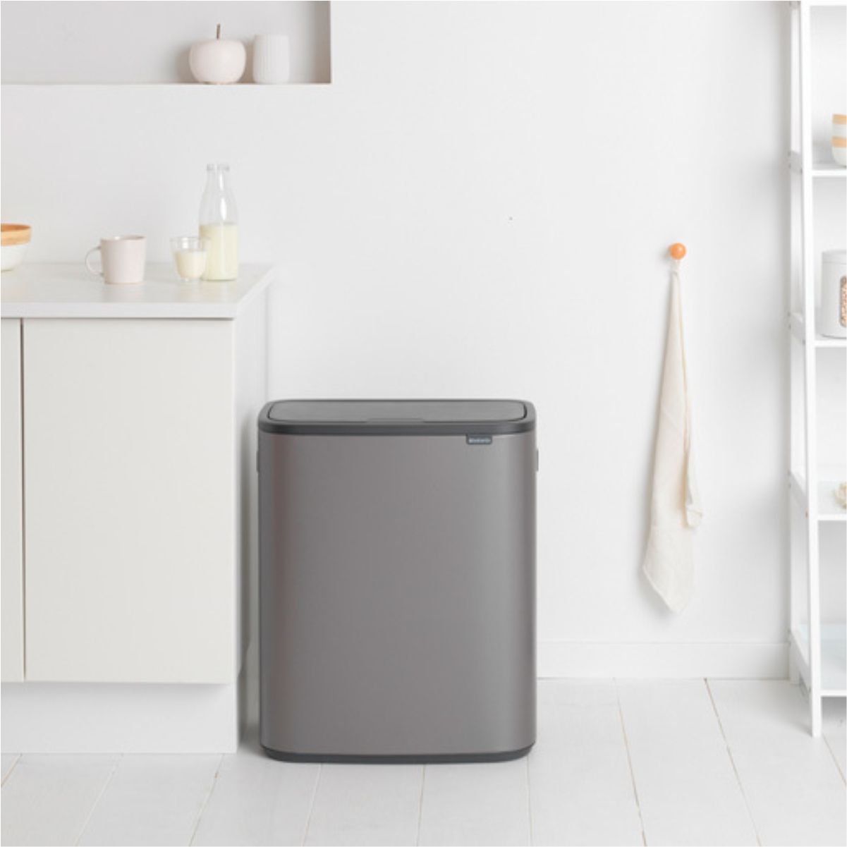 Brabantia Bo Touch Ведро 60л Platinum 223068