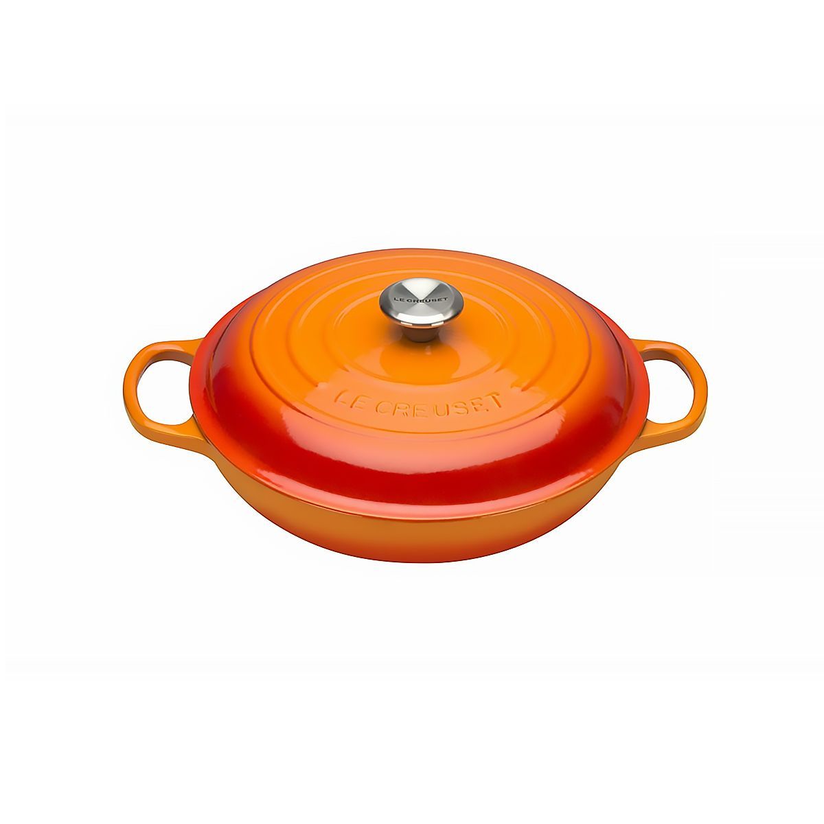 LeCreuset Кастрюля низкая 30см 3,5л оранжевая