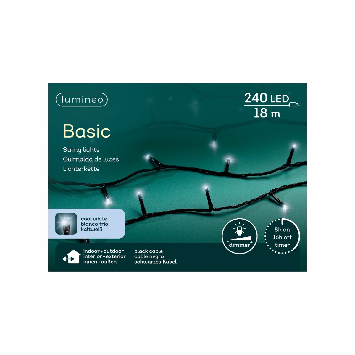 Kaemingk Гирлянда Basic 1800cm-240L 494260