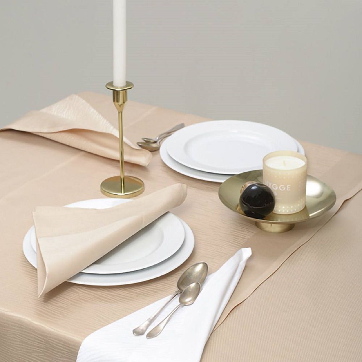 Tkano Скатерть Essential 180х180см TK21-TC0017 бежевый