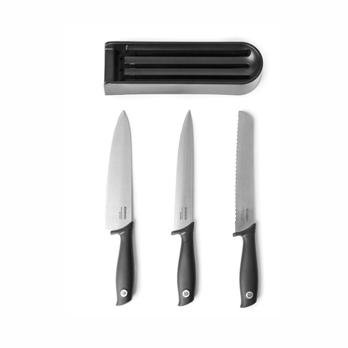 Brabantia Tasty+ Набор ножей 3 шт с блоком для ящика 123023