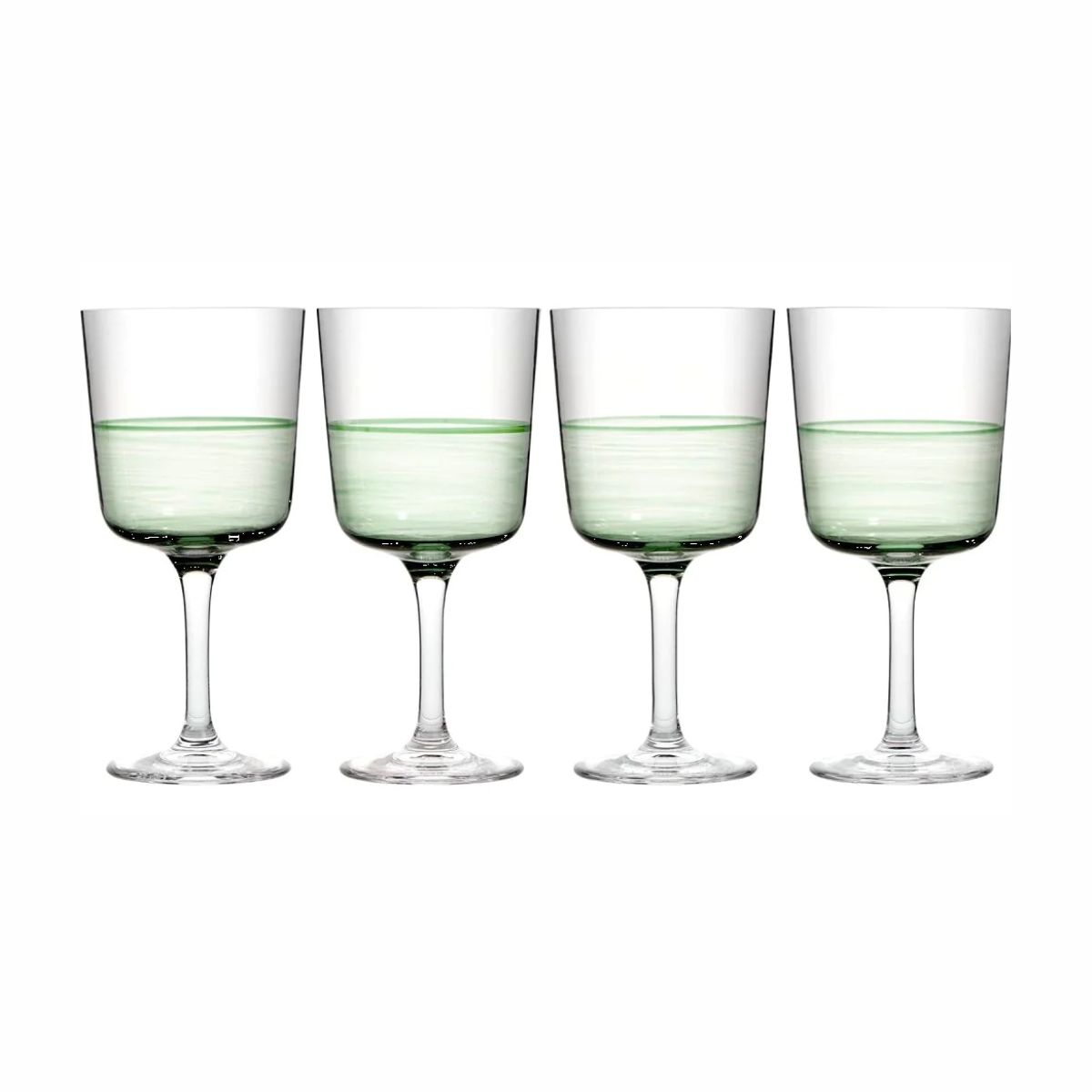 RD 1815 Green GLASS Набор 4 бокала 350мл