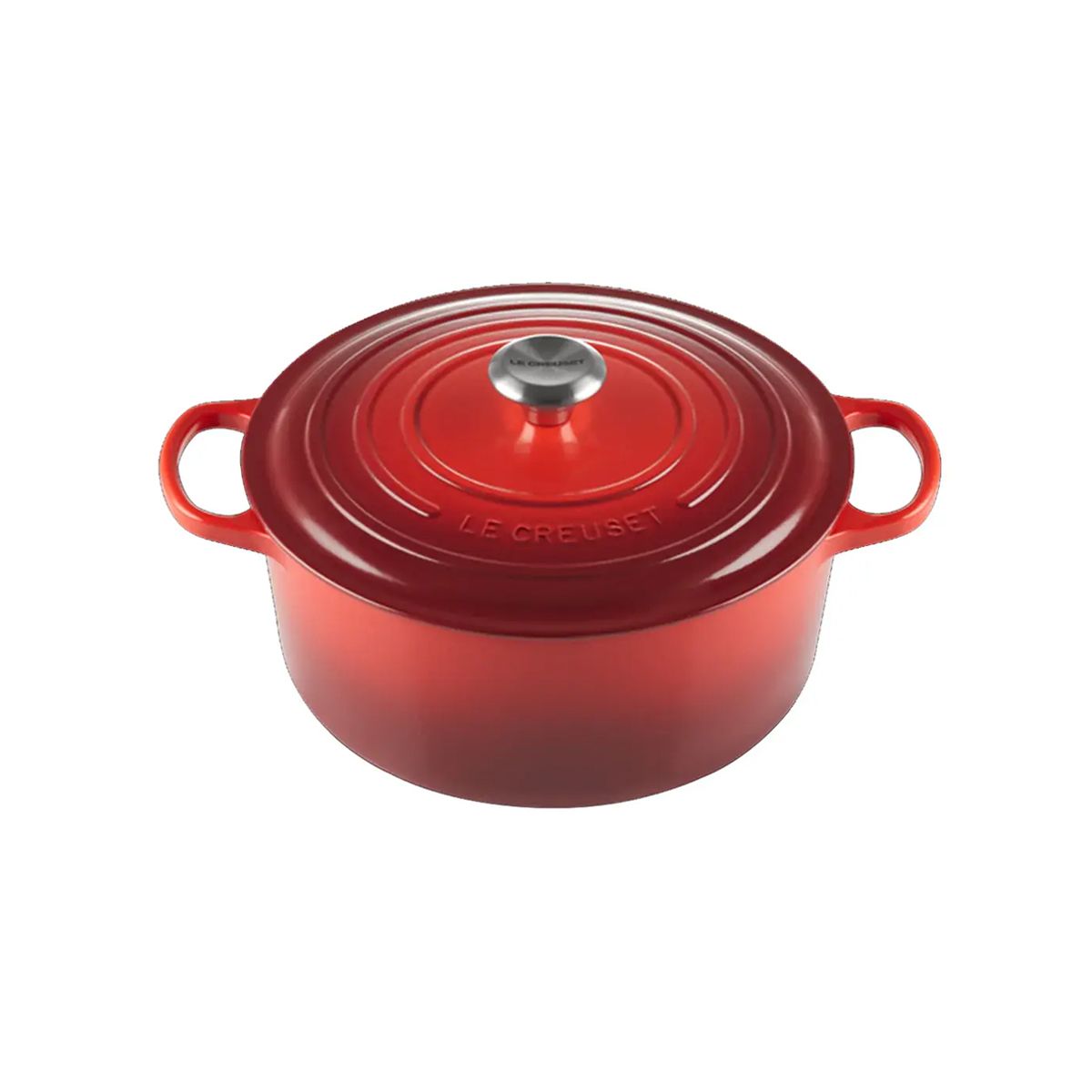 LeCreuset Кастрюля круглая 26см 5,3л вишневая