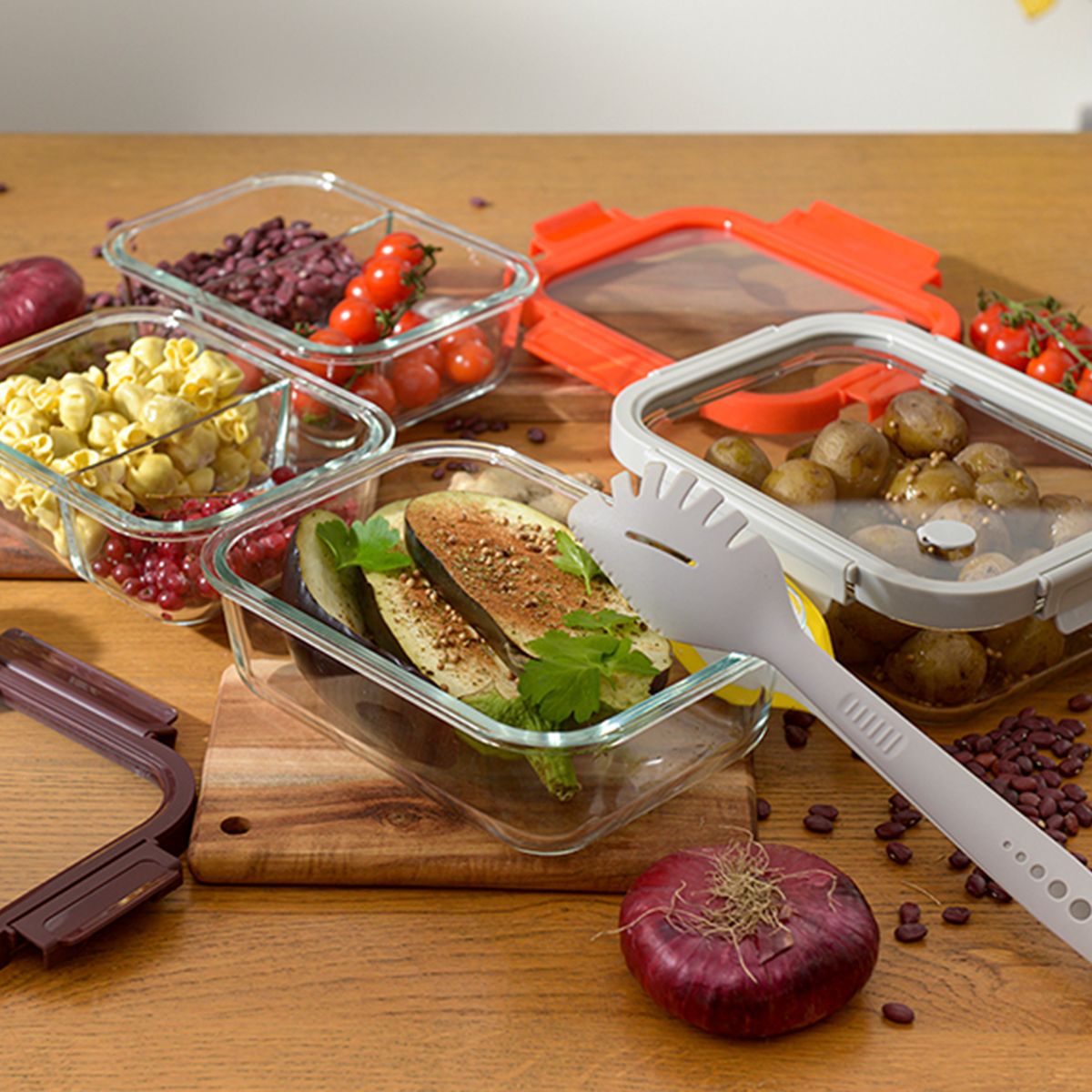 Smart Solutions Контейнер с крышкой 1л SFE-SS-CN-GLS-GR-1 серый