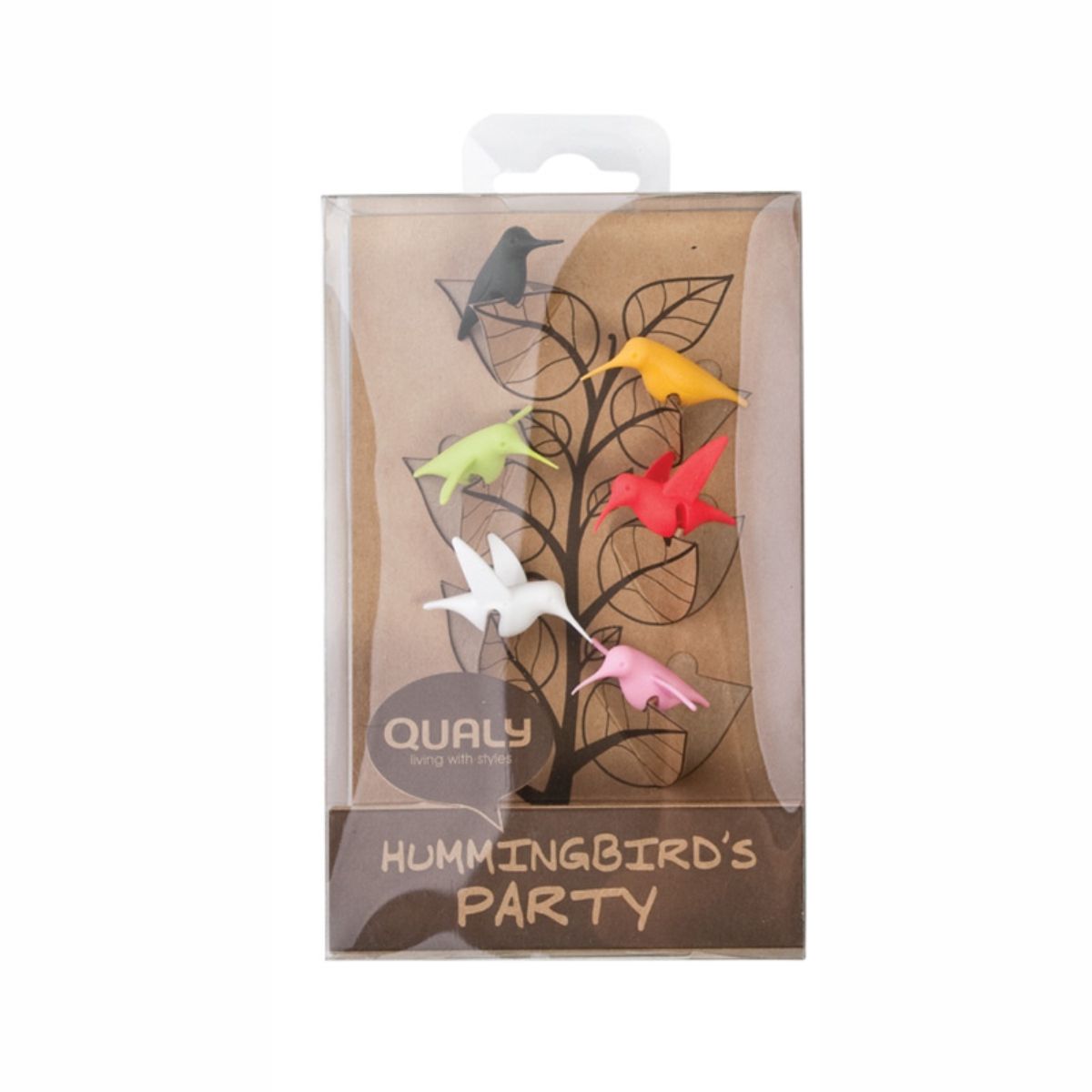 Qualy Набор маркеров для бокалов Humming Bird 6шт