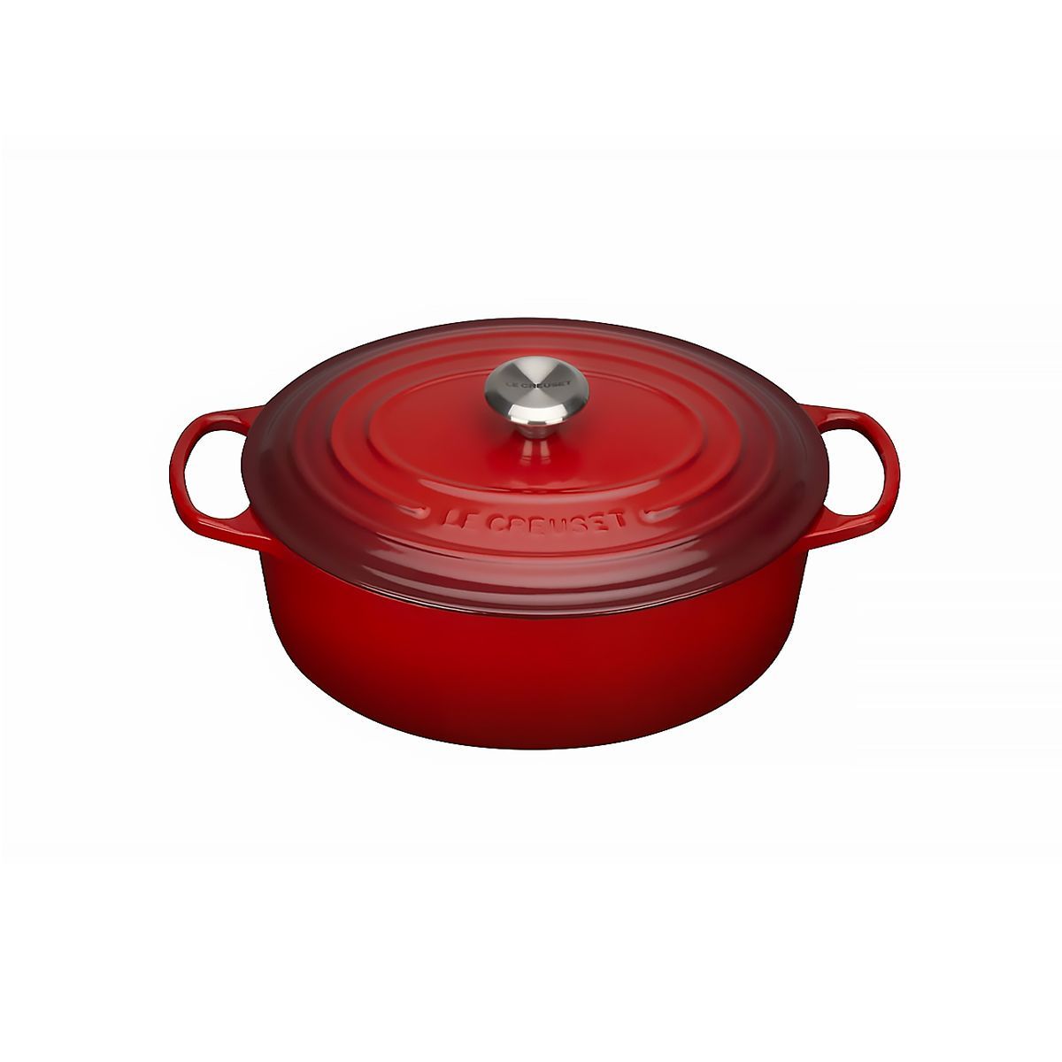 LeCreuset Кастрюля овальная 31см 6,3л вишневая