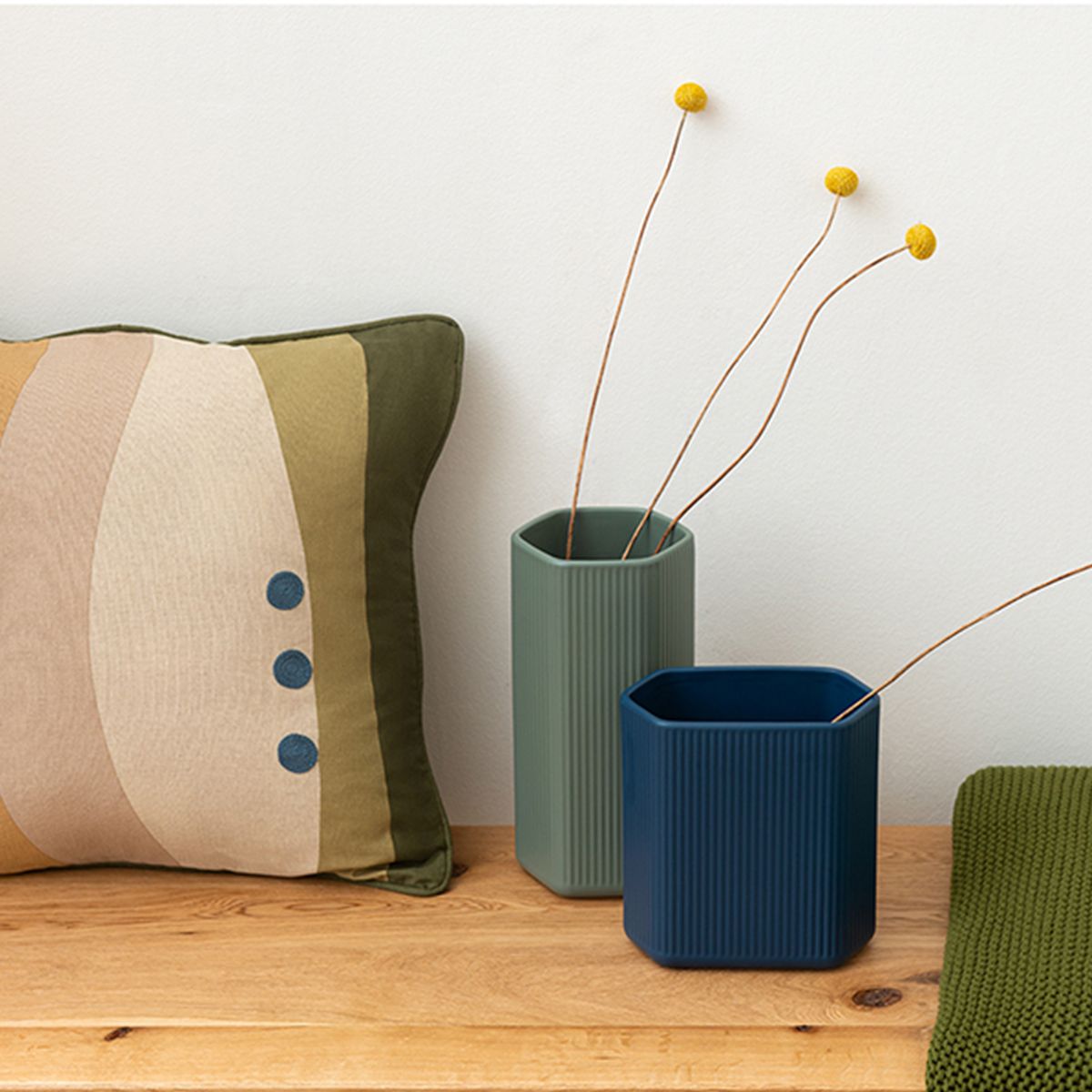 Tkano Ваза Edge 27см мятный