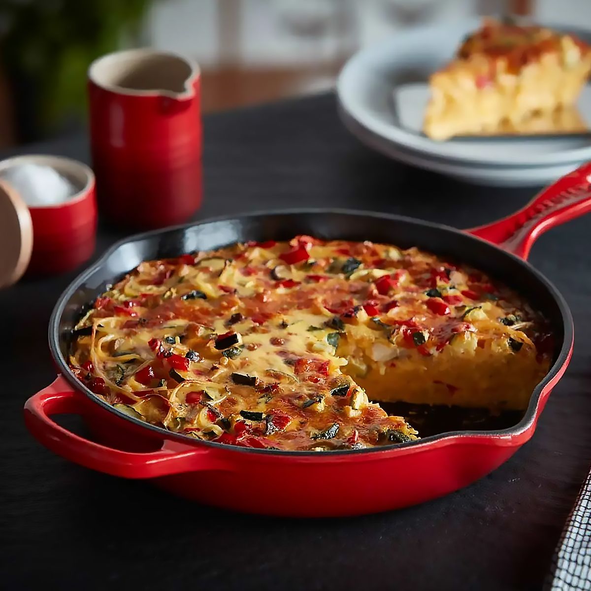 LeCreuset Сковорода 26см глубокая вишневая