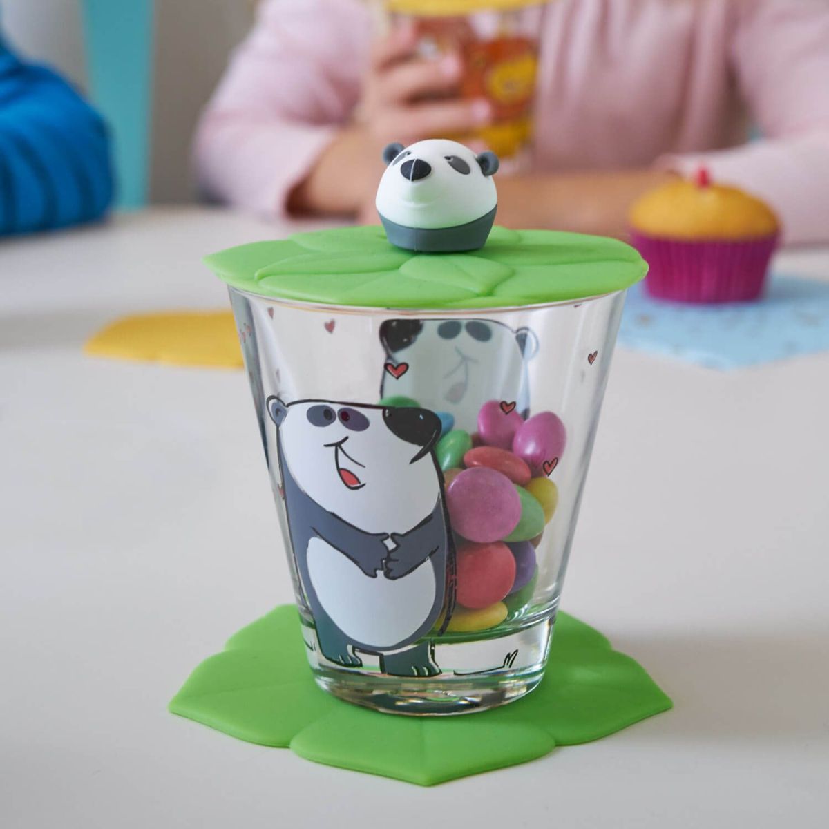 LD Bambini Стакан с крышкой + подставка panda 034799