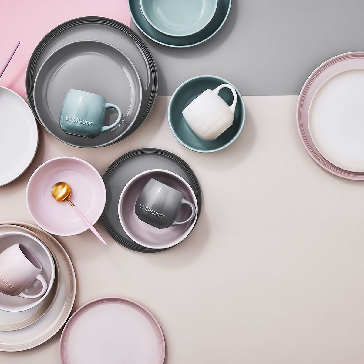 LeCreuset Кружка 320мл Coupe керамика SEA SALT
