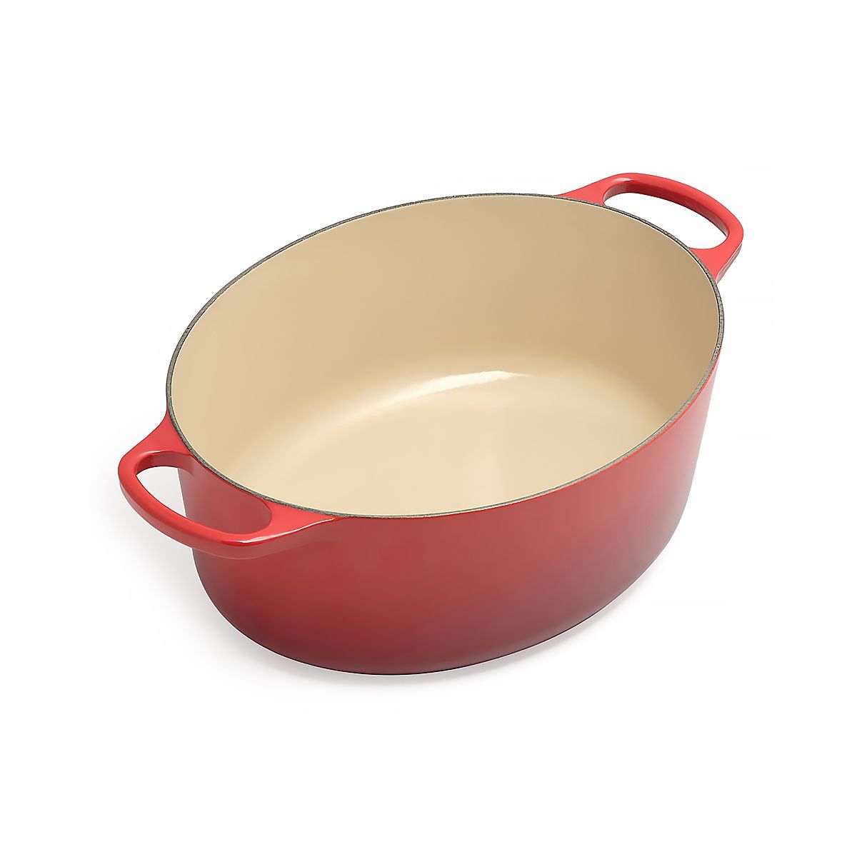 LeCreuset Кастрюля овальная 35см 8,9л вишневая