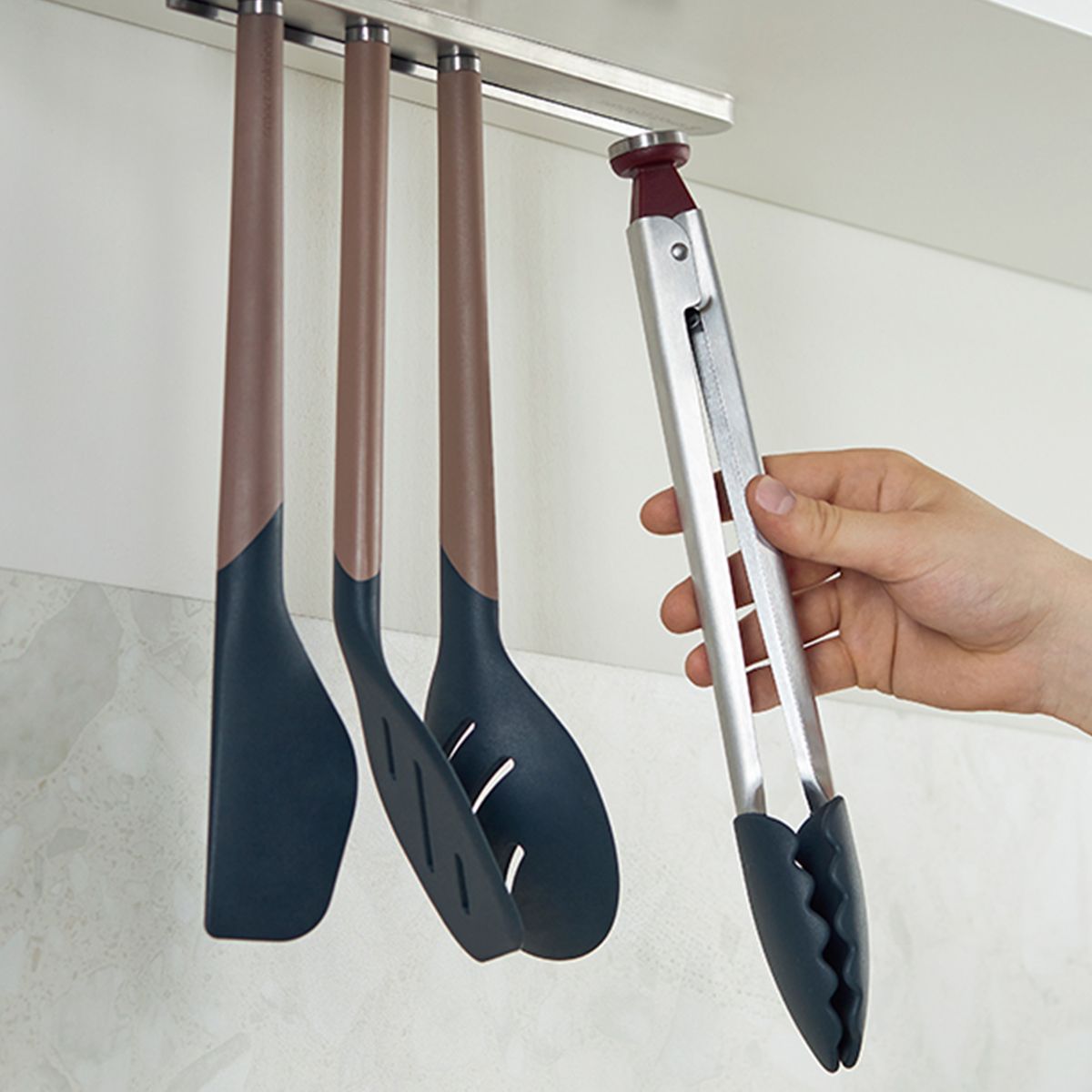 Smart Solutions Щипцы SmartChef 33,5см SS-TNG-SLC-PP-GRPL серо-бордовые