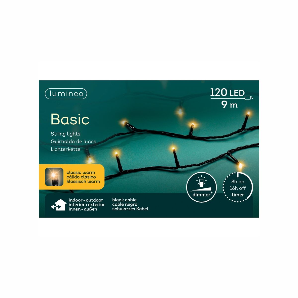 Kaemingk Гирлянда Basic 900cm-120L 494334
