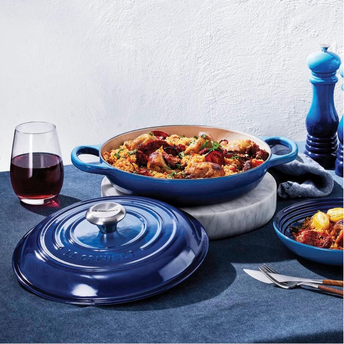 LeCreuset Кастрюля низкая 26см 2,2л AZURE