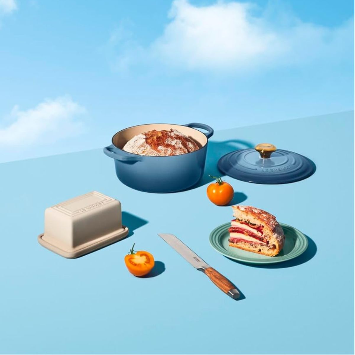 LeCreuset Кастрюля круглая 28см 6,7л Chambray