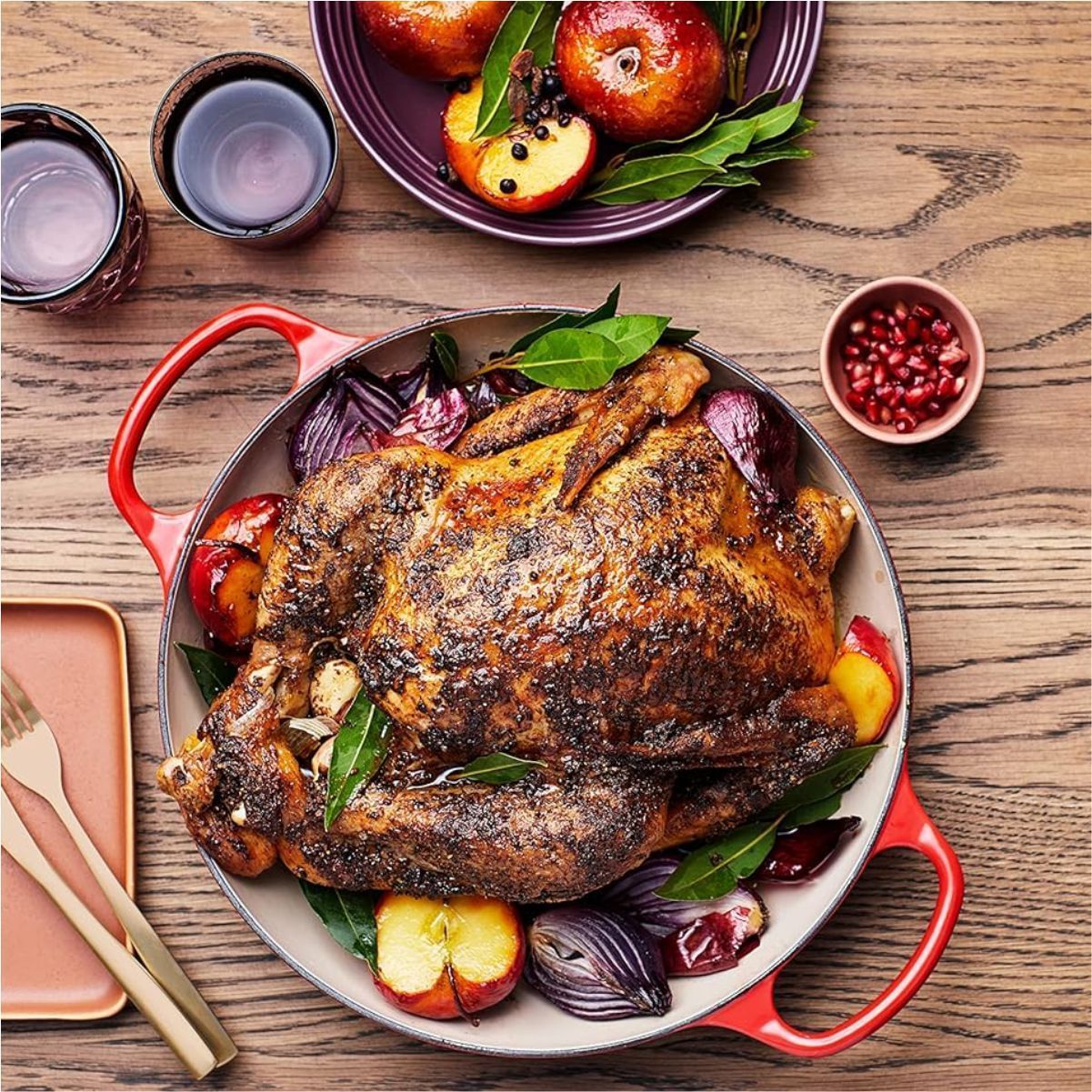 LeCreuset Кастрюля низкая, 3,2л, вишневый