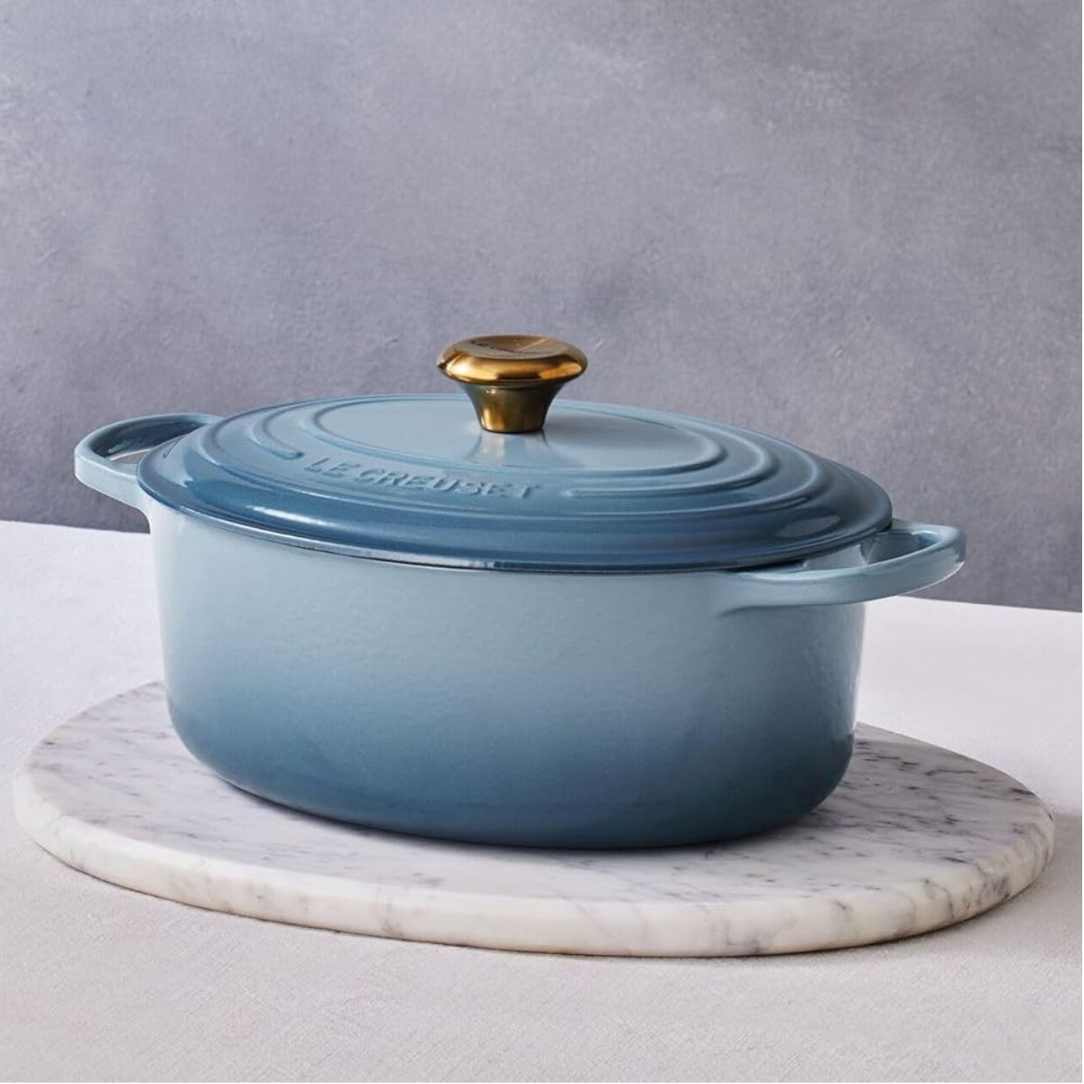 LeCreuset Кастрюля овальная 29см 4,7л Chambray
