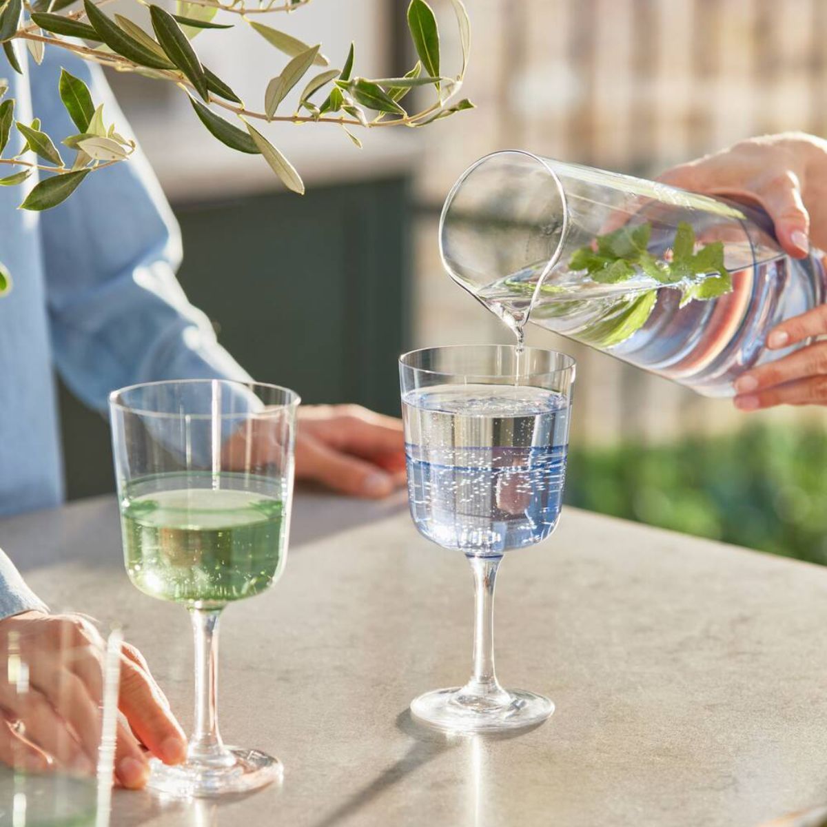 RD 1815 Green GLASS Набор 4 бокала 350мл