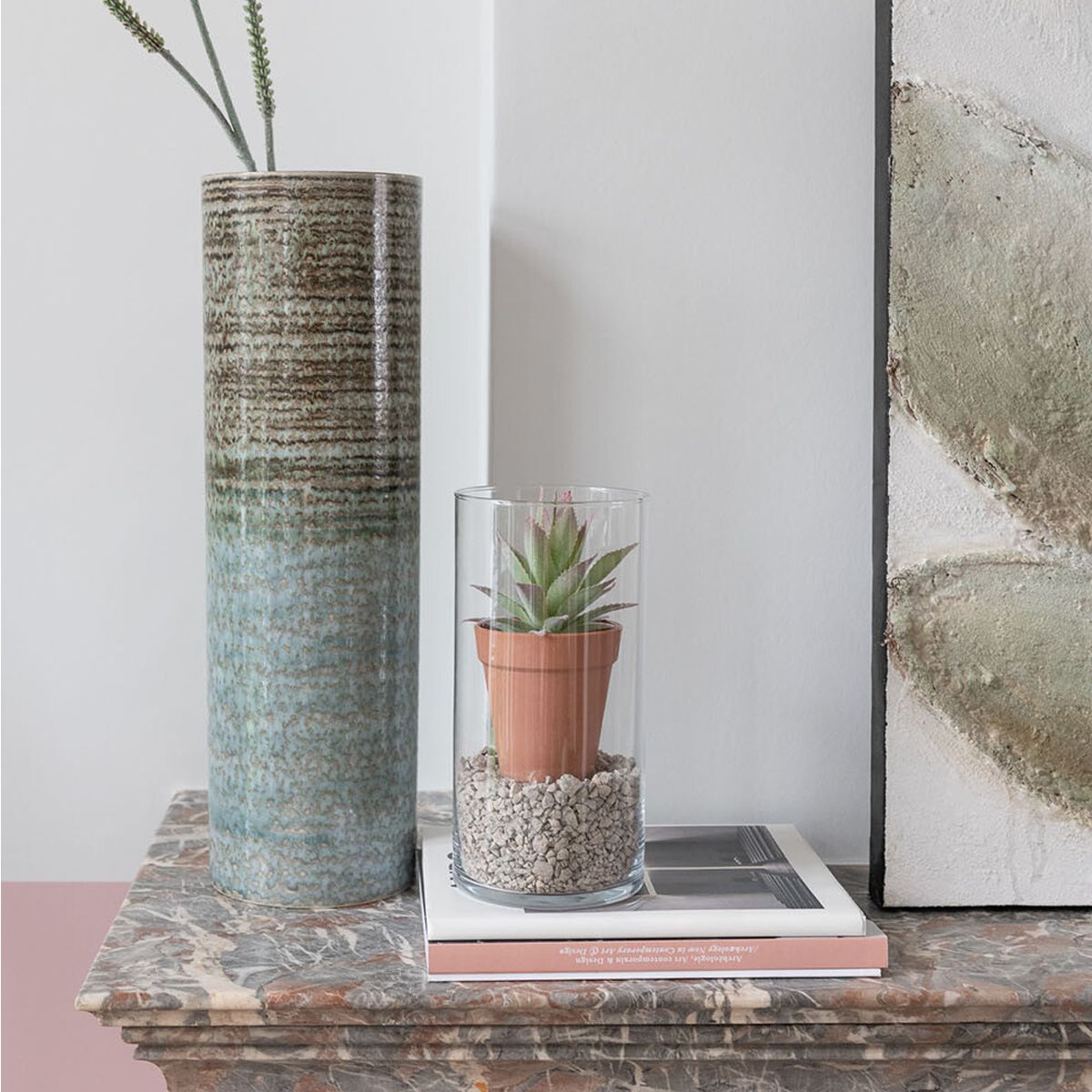 J-Linе Ваза 12,5x12,5x25,5 cм стекло 30717