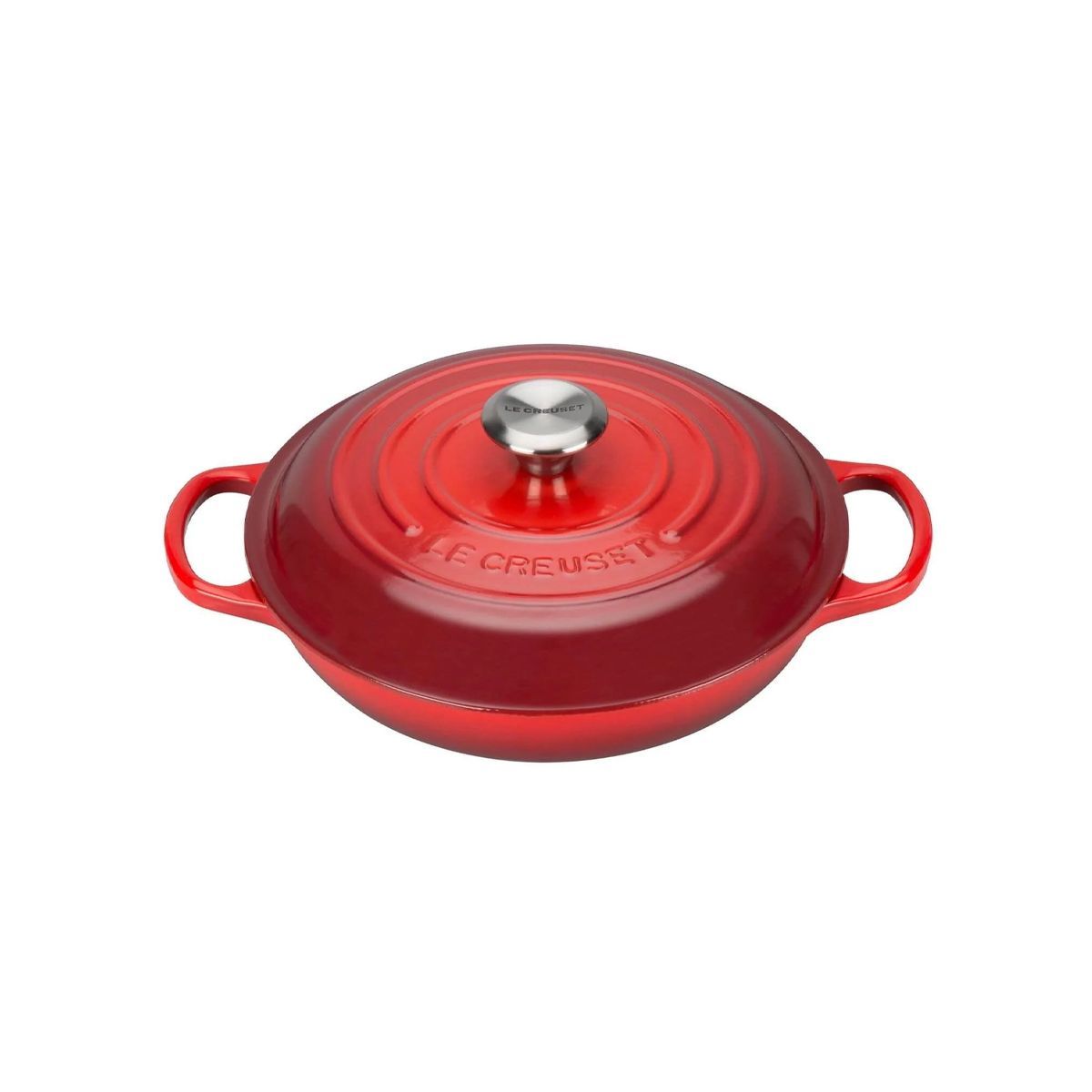 LeCreuset Кастрюля низкая 26см 2,2л вишневая