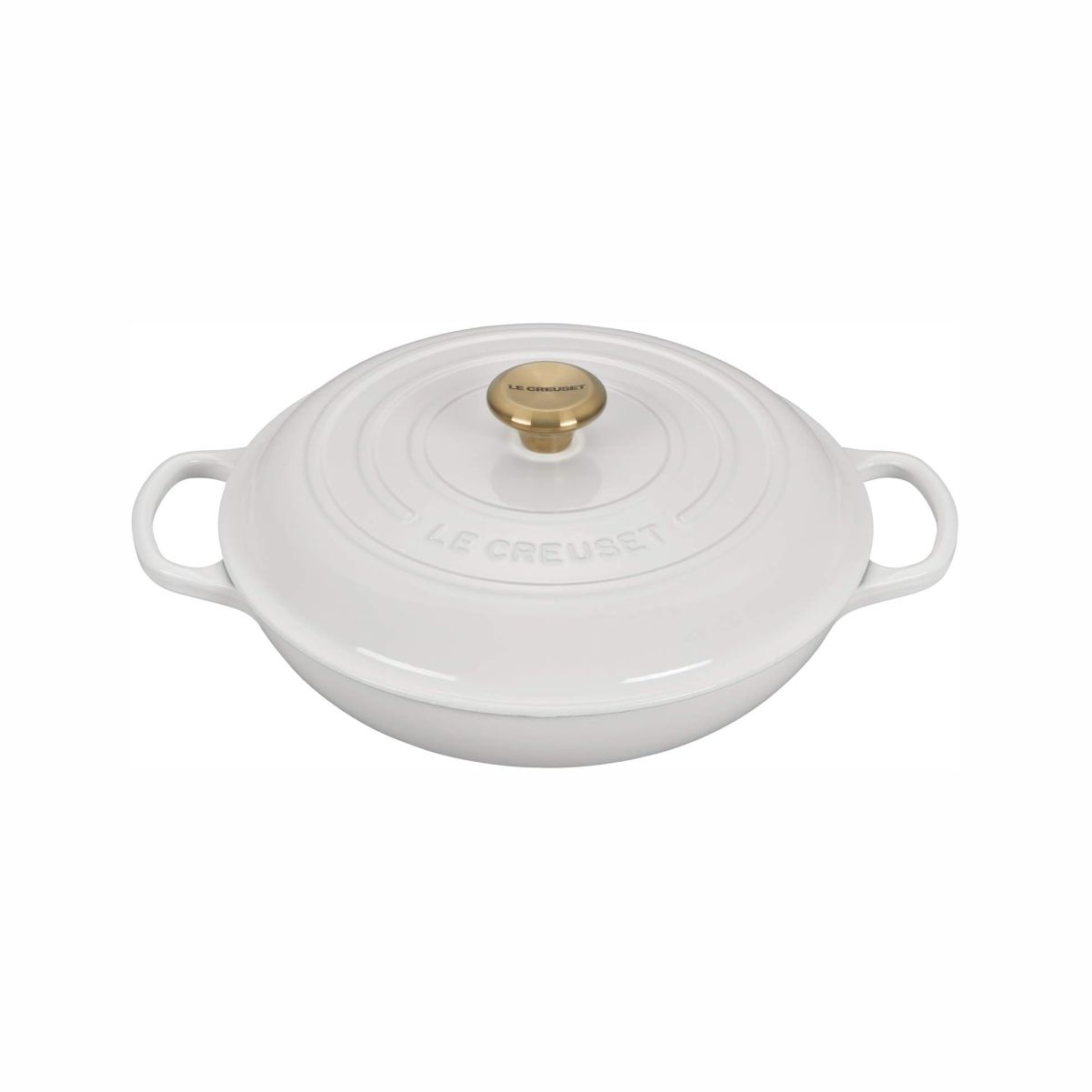 LeCreuset Кастрюля низкая 30см 3,5л White Shallow