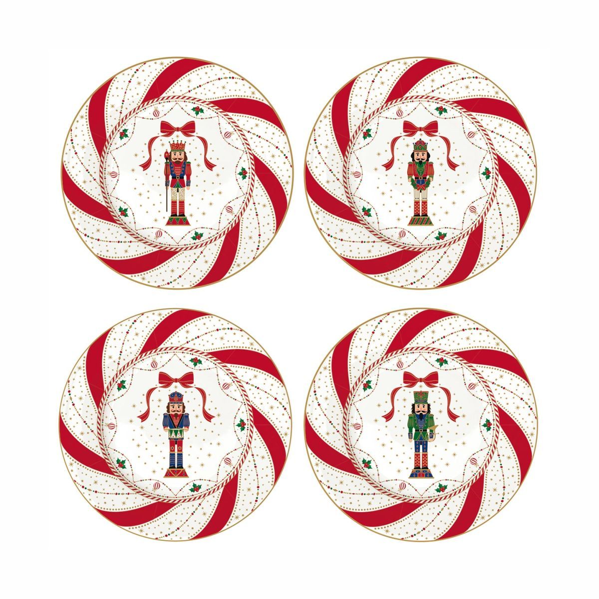 EL Nutcracker Twist Набор 4 тарелки 19см