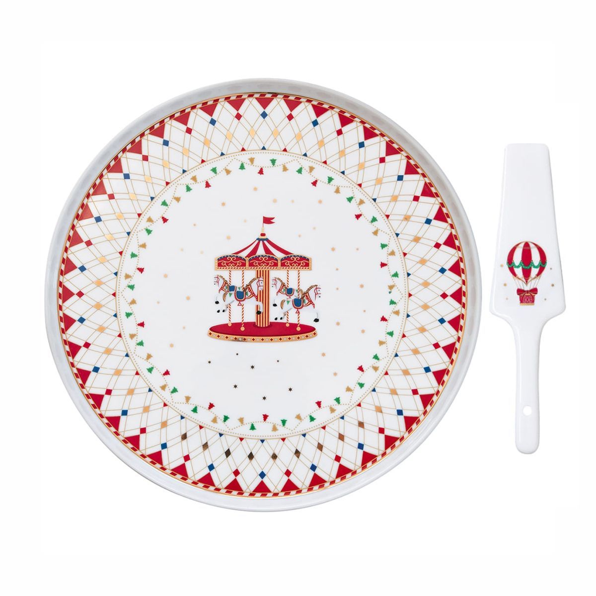 EL Christmas Wond Блюдо д/торта 32см с лопаткой