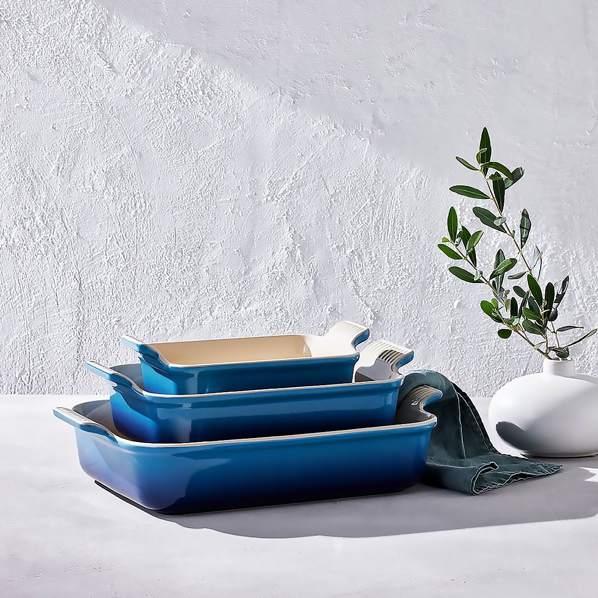 LeCreuset Форма для запекания 26x19cм керамика AZURE