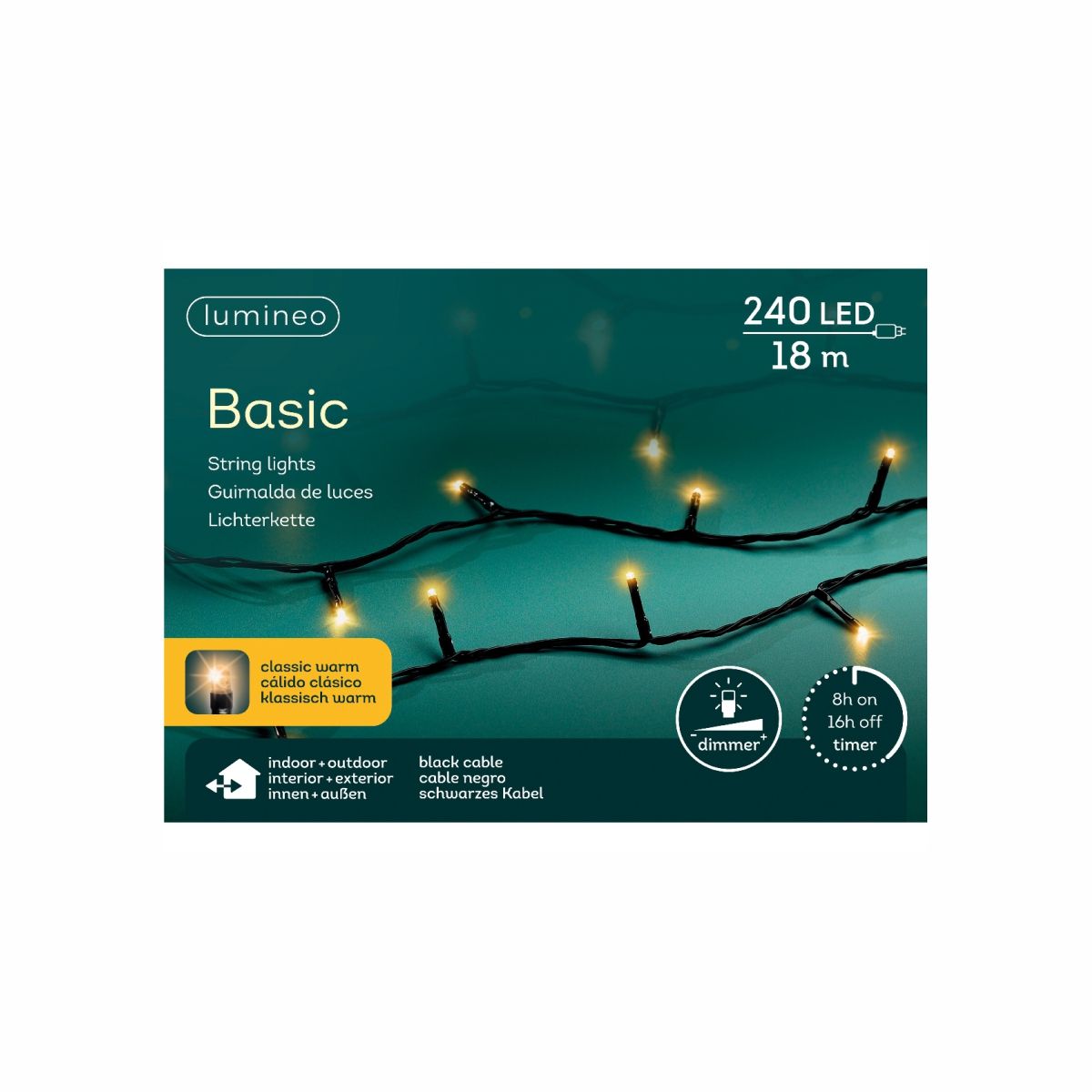 Kaemingk Гирлянда Basic 1800cm-240L 494336