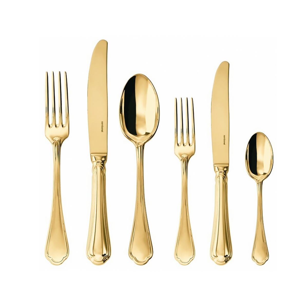 SM Набор столовых приборов Filet Toiras 72пр золотой