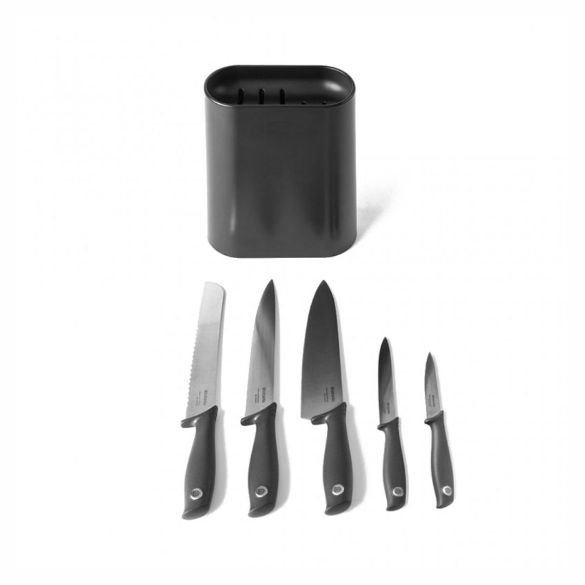 Brabantia Tasty+ Набор ножей 5шт с блоком 123061