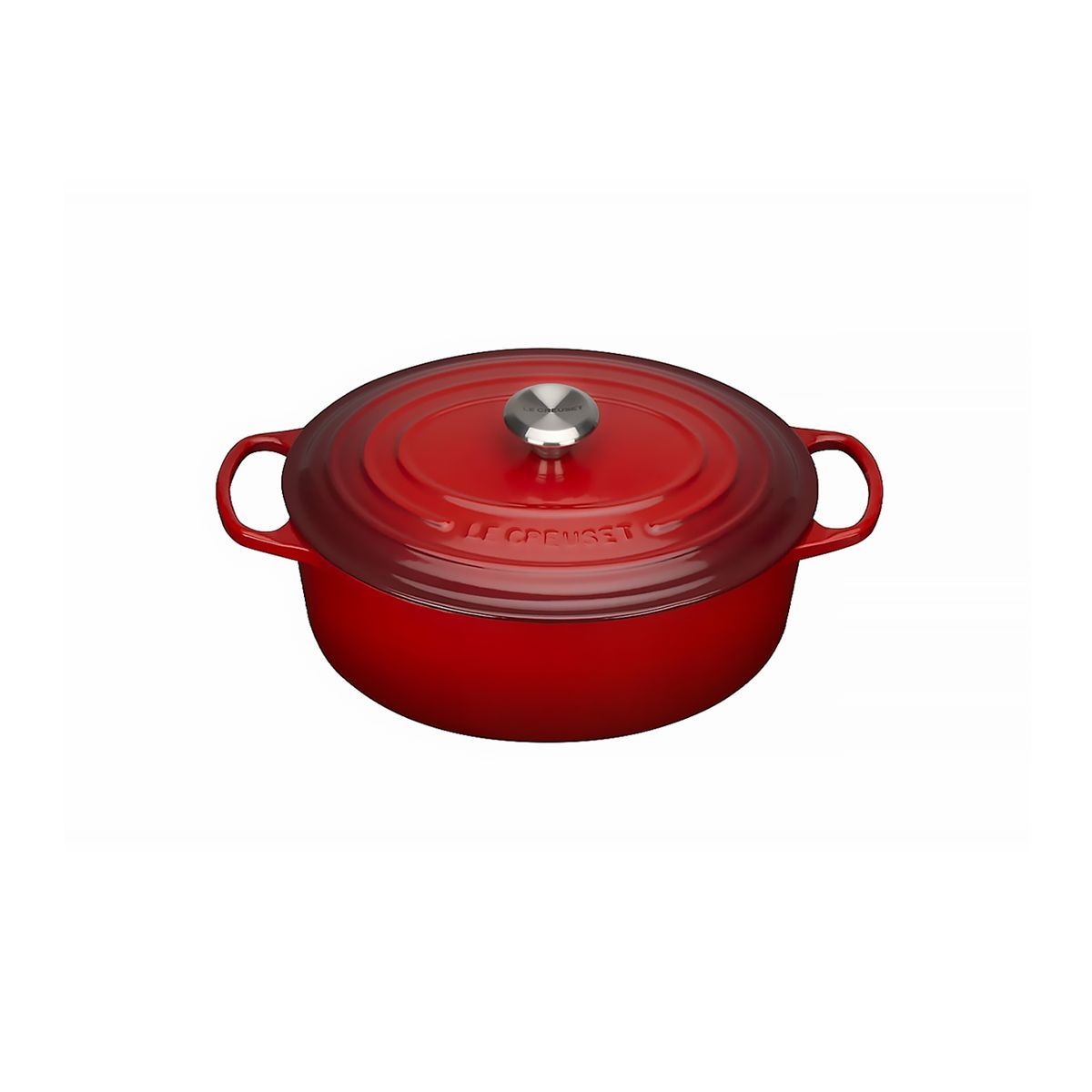 LeCreuset Кастрюля овальная 29см 4,7л вишневая