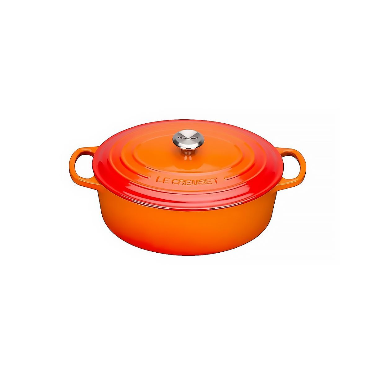 LeCreuset Кастрюля овальная 27см 4,1л оранжевая